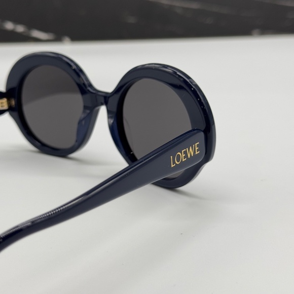 NEW LOEWE ROUND SUNGLASSES LW40135I 90A BLUE GREY LOEWE WOMEN EYEWEAR - Picture 7 of 10